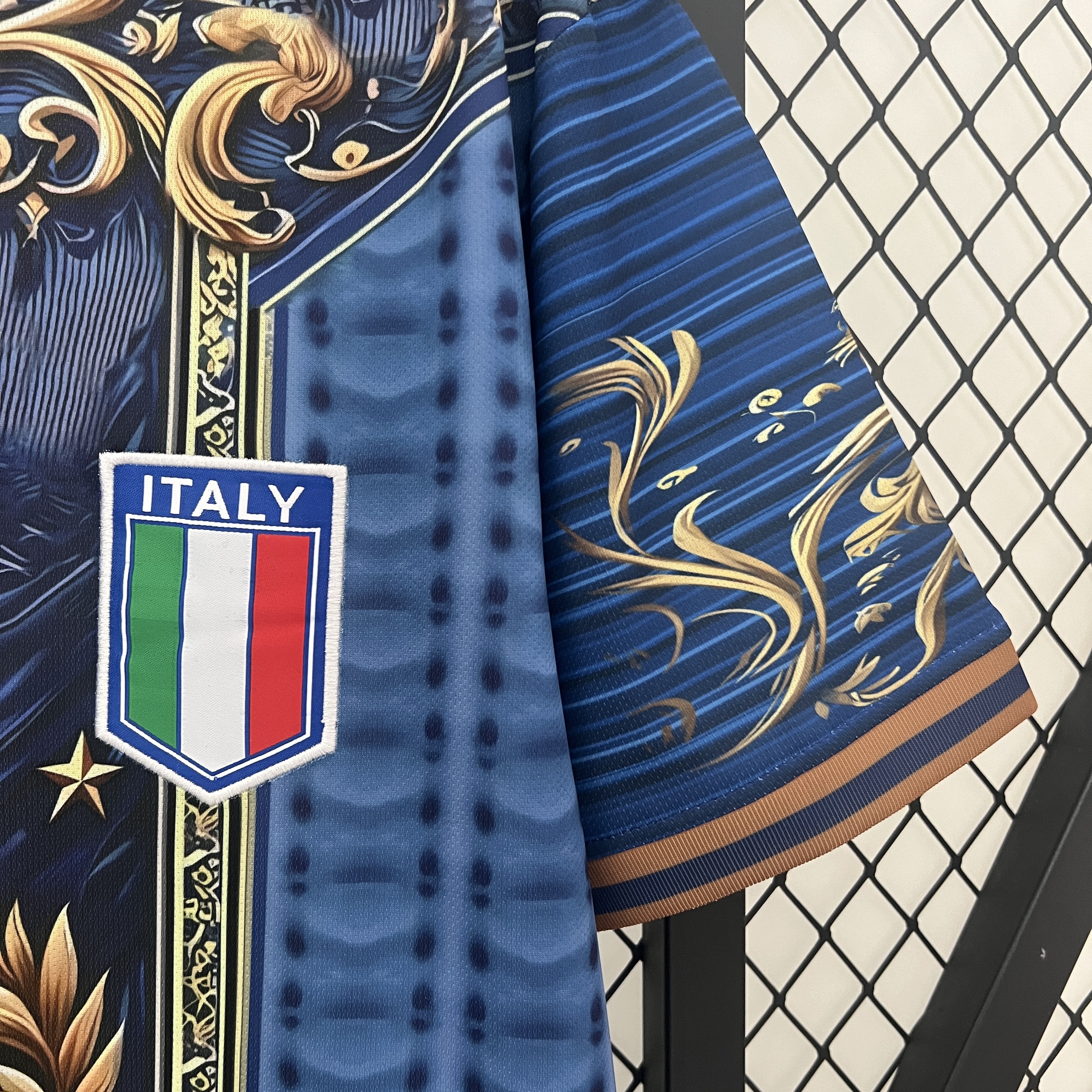 ManixJersey.com | Italy 2024 Blue Mural Special Edition Jersey - Fans Version -Customize Name, Number and Patch | Worldwide Shipping