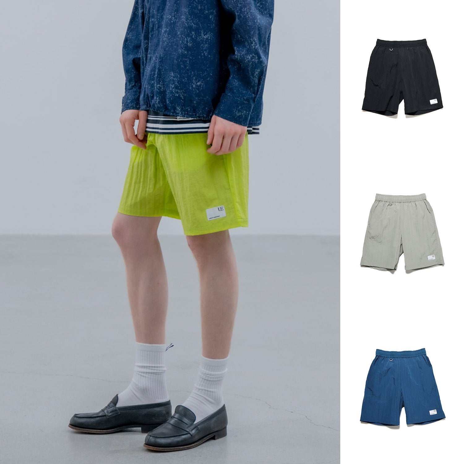 uniform experiment 25S/S CRYSTAL NYLON EASY SHORTS  UE-250023 