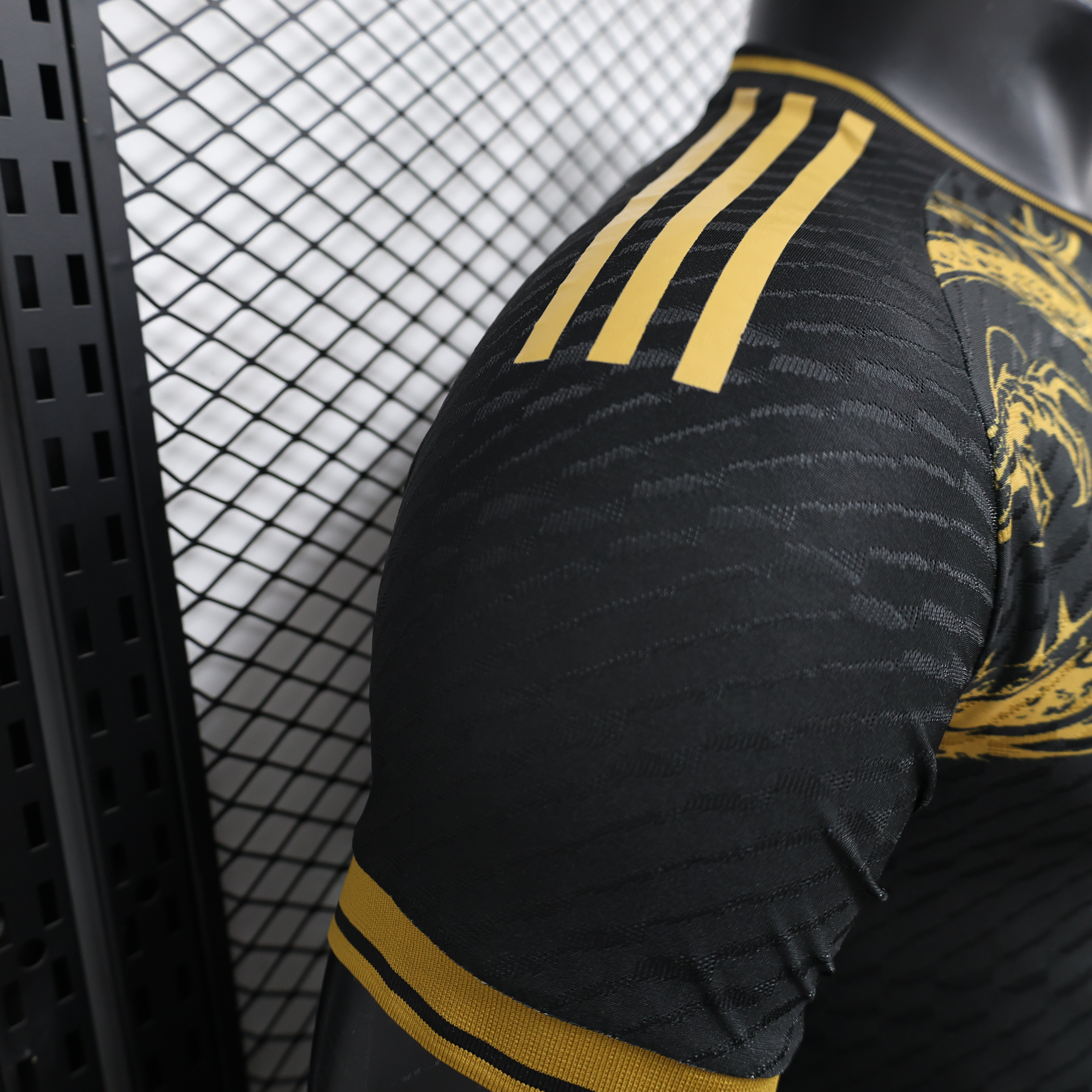 JerseysGala.com | Real Madrid 24-25 Gold Dragon Special Edition Black Jersey - Player Version -Customize Name, Number and Patch | Worldwide Shipping
