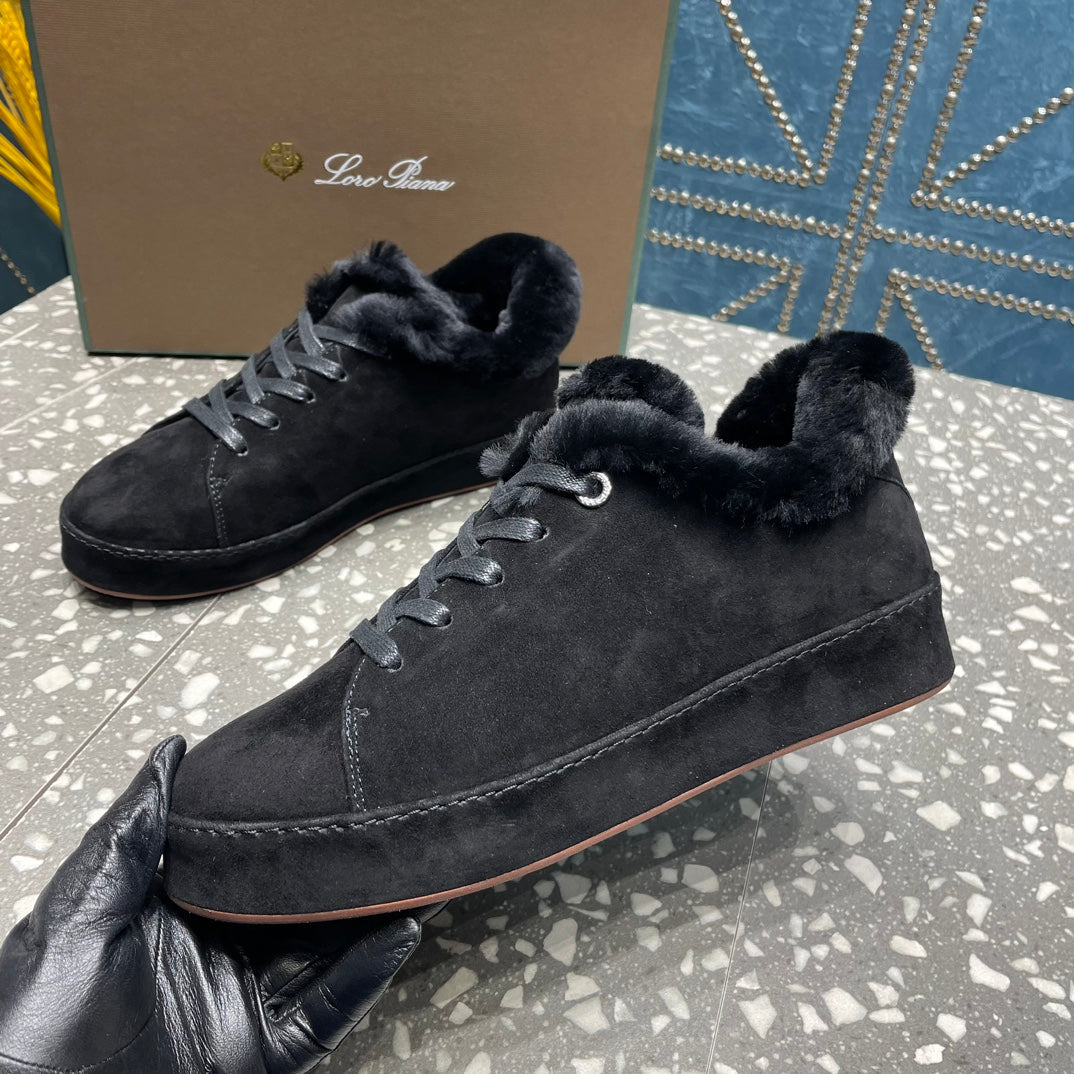 LP WINTER NUAGES SNEAKERS BLACK LAMBSKIN、mysite、Cacoeks