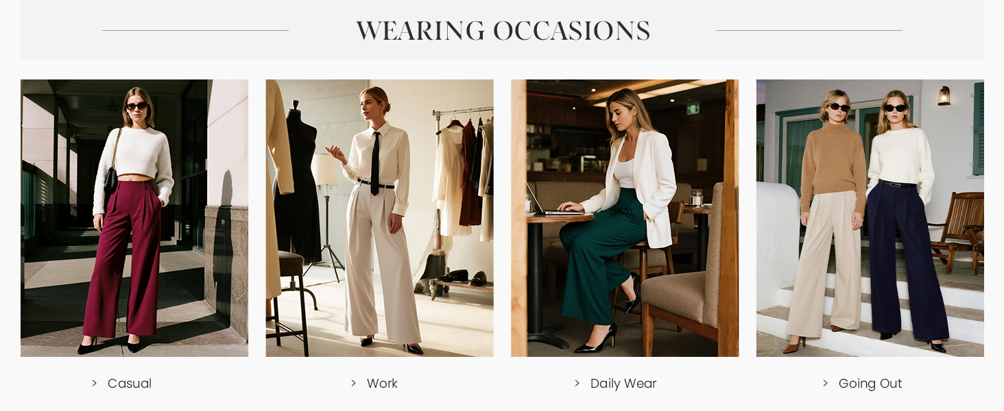 loose vacation trousers for women,high waisted dress pants for women,pant suit for women