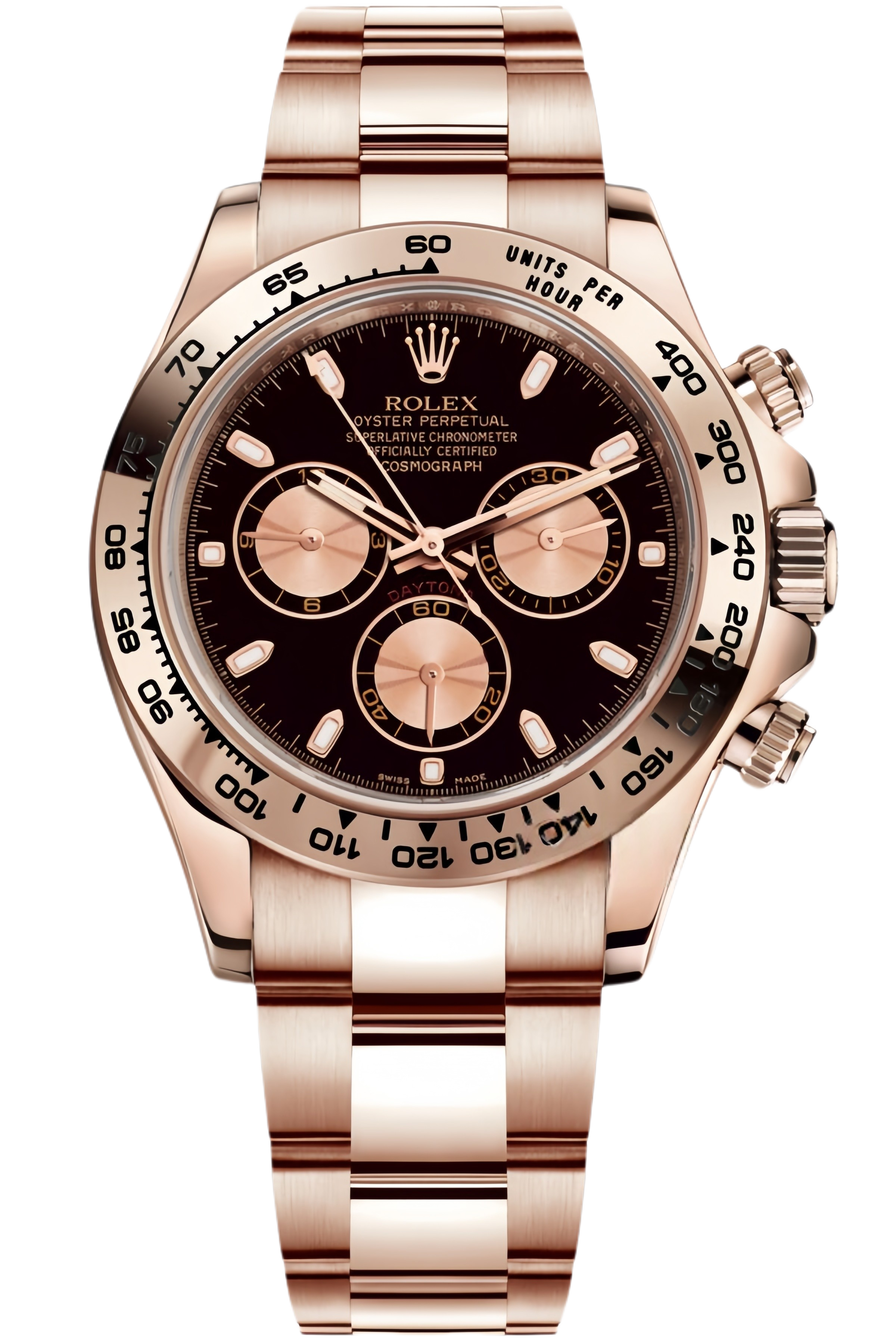 Rolex Daytona M116505-0008 Super Clone – Black Dial & Everose Gold Case