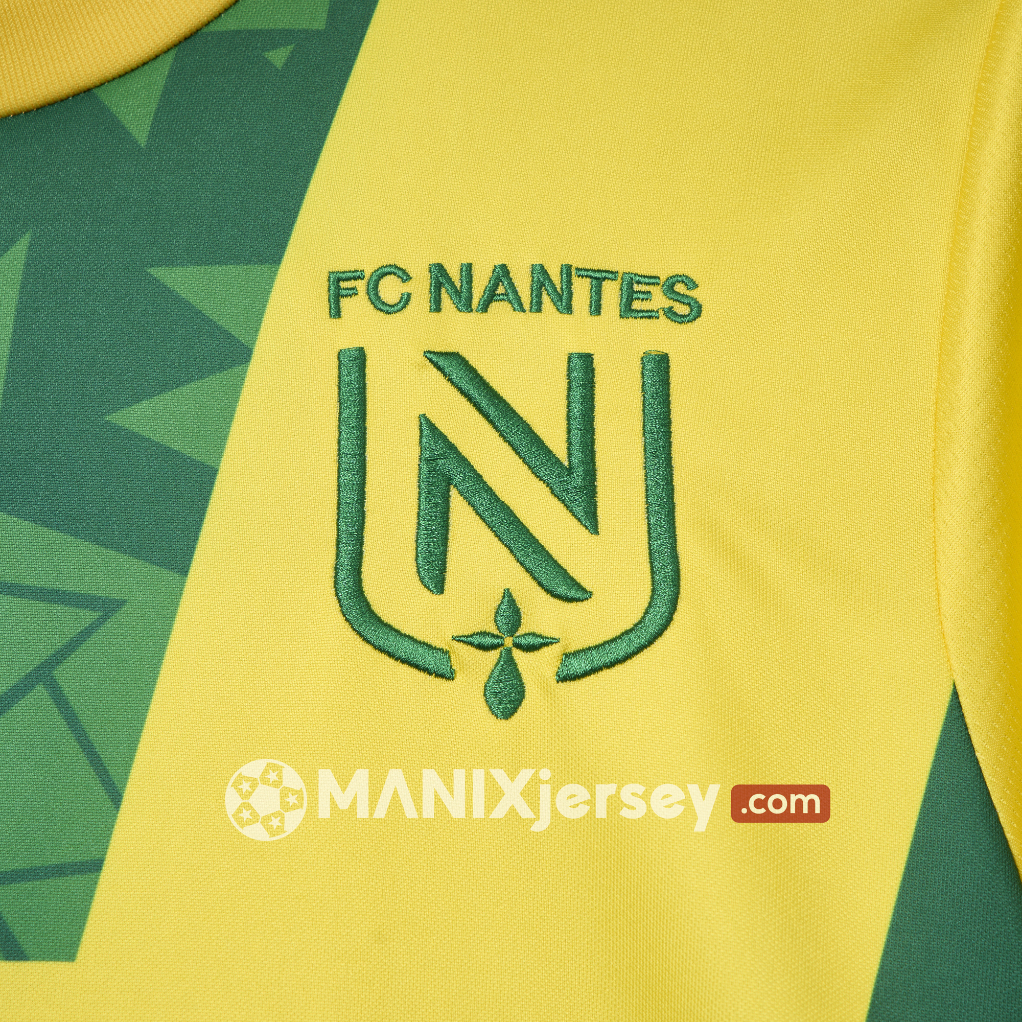 ManixJersey.com | Nantes 24-25 Home Stadium Jersey - Fans Version -Customize Name, Number and Patch | Worldwide Shipping