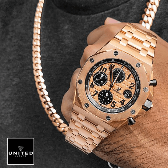 Audemars Piguet 26470OR.OO_.1000OR.01 Royal Oak Rose Gold Dial Replica