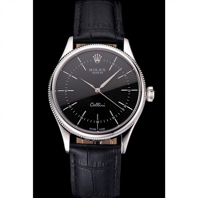 Superclone Rolex Cellini 38mm Black Dial REP016809-fasswatch