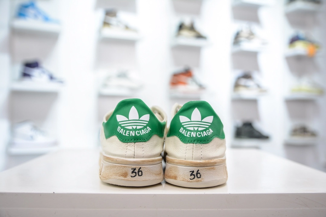 Balenciaga x Adidas Stan Smith Sneaker in Off White Green、mysite、Cacoeks