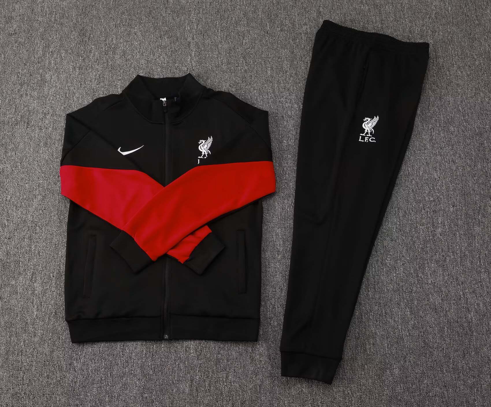 2025/2026 Liverpool Long Zipped Jacket Black Jersey 1:1 Thai Quality Set:football jersey mysite: unitedjerseyfootball 邓江浪:football