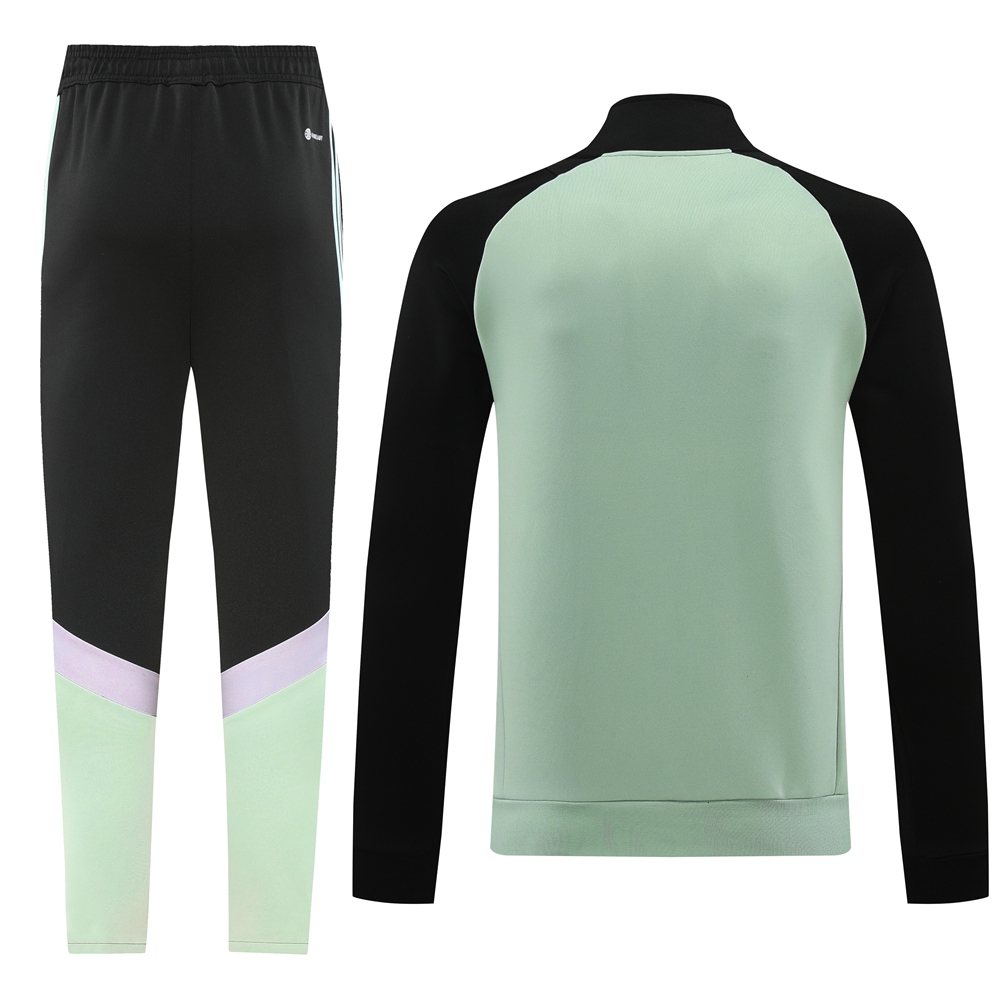 ManixJersey.com | Real Madrid 24-25 Originals LFSTLR Jacket Training Tracksuit - Black and Light Green -Customize Name, Number and Patch | Worldwide Shipping