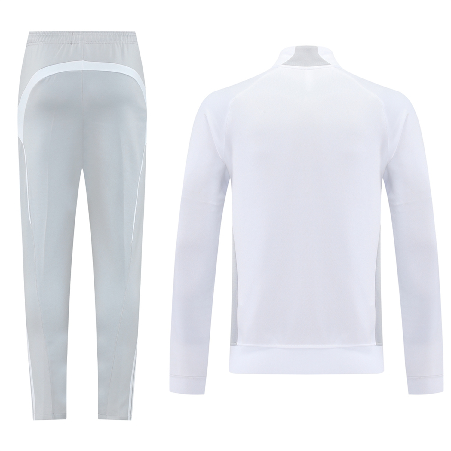 UltraTrikot-Real Madrid 25-26 Jacket Training Tracksuit - White Jackets & Light Grey Pants