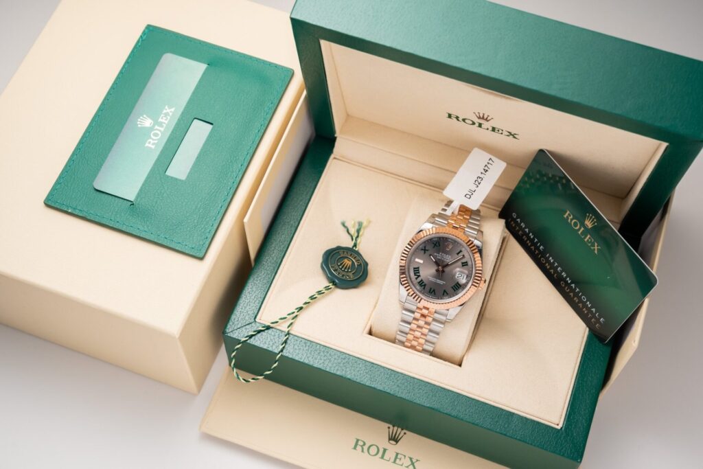 Đồng Hồ Rolex DateJust Bọc Vàng Hồng Mặt Wimbledon GM Factory 36mm (2)