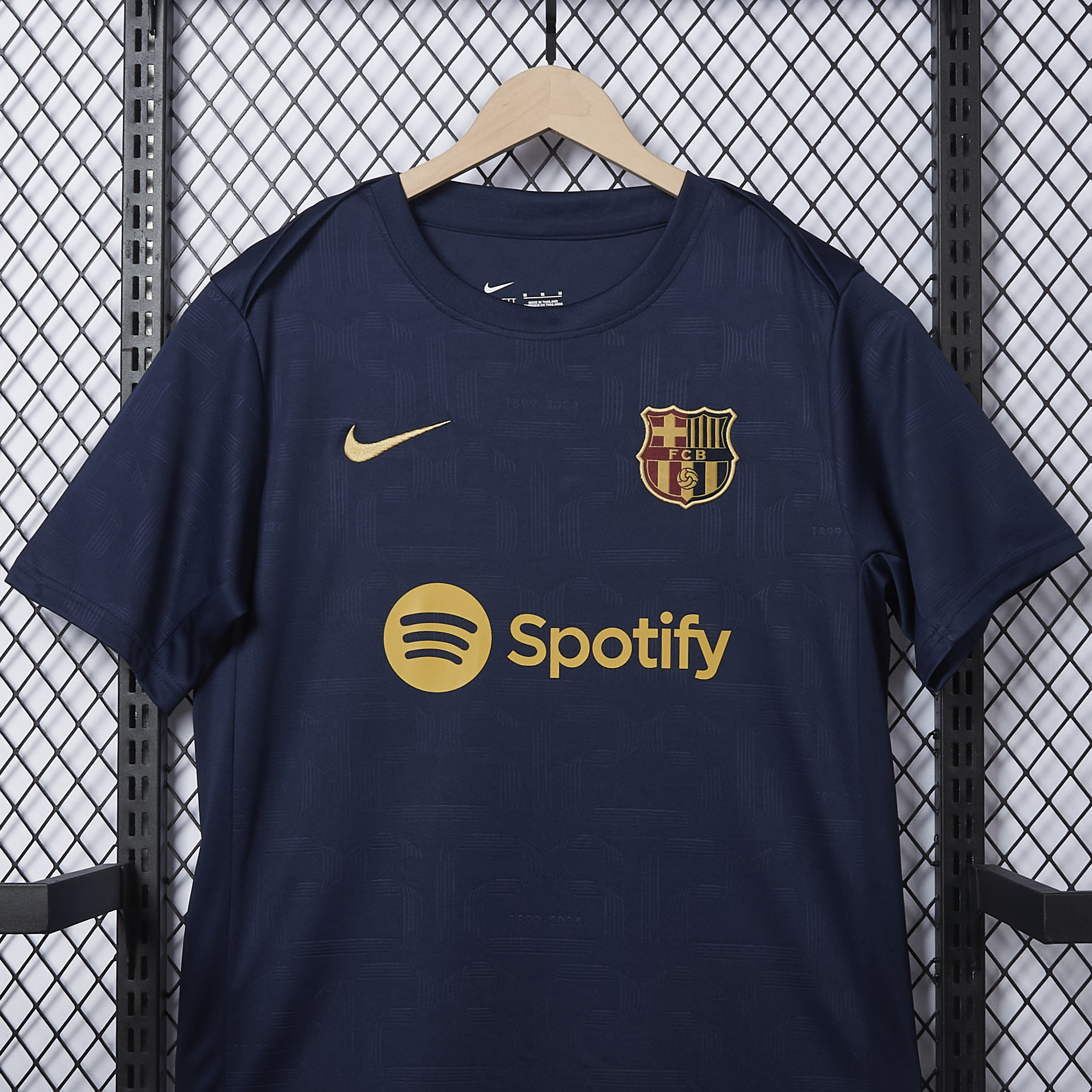 ManixJersey.com | Barcelona 24-25 Navy Blue 125th Anniversary Pre-match Jersey - Fans Version -Customize Name, Number and Patch | Worldwide Shipping