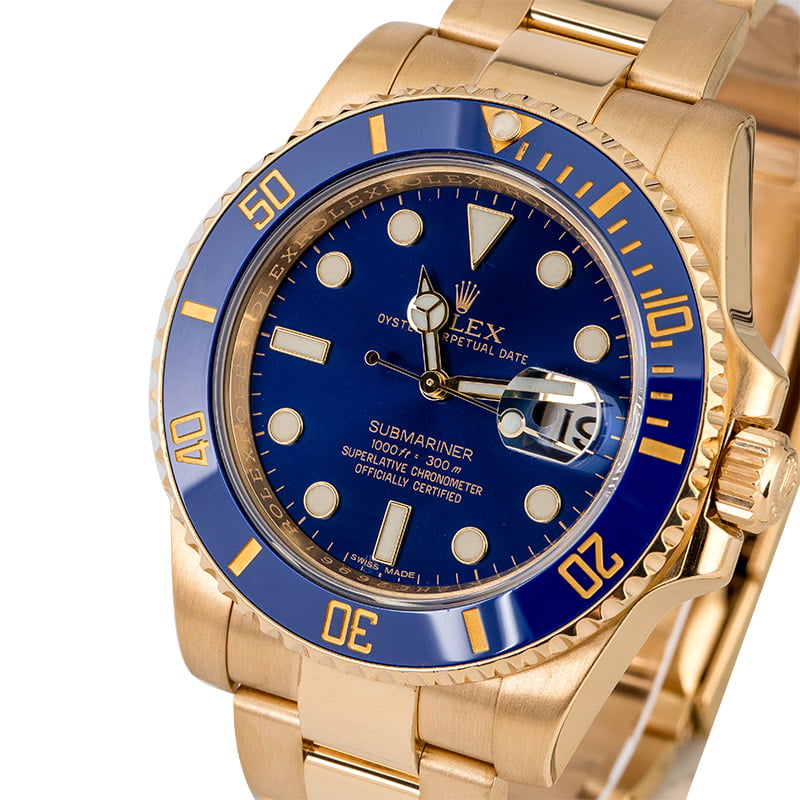 Superclone Rolex Submariner 40mm Blue Dial 116618LB-fasswatch