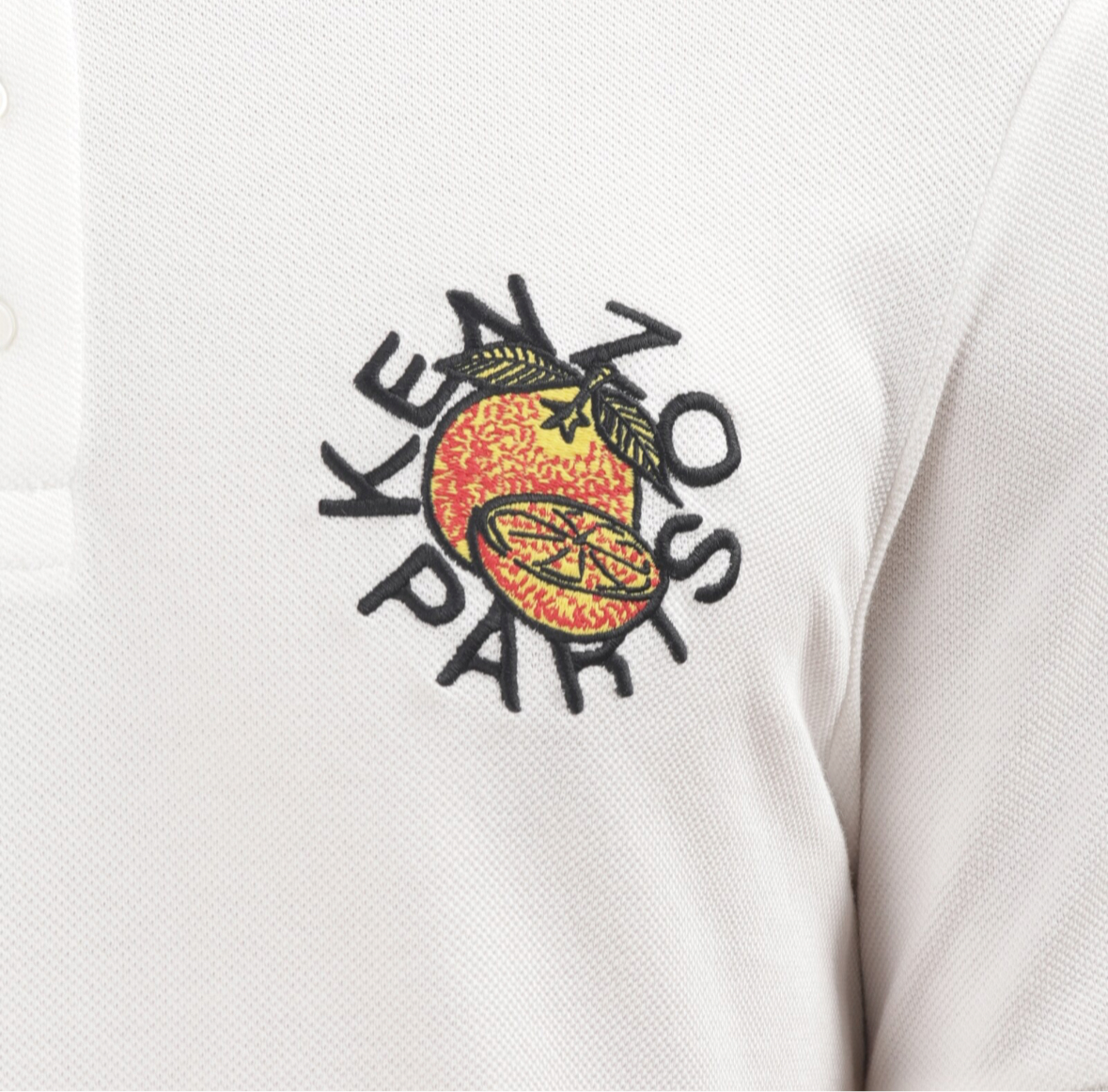 Kenzo White Kenzo Orange Slim-Fit Polo、mysite、Cacoeks