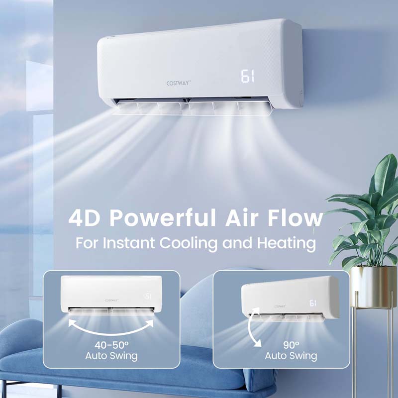 Eletriclife 22000 BTU 21 SEER2 208-230V Mini Split Air Conditioner and Heater