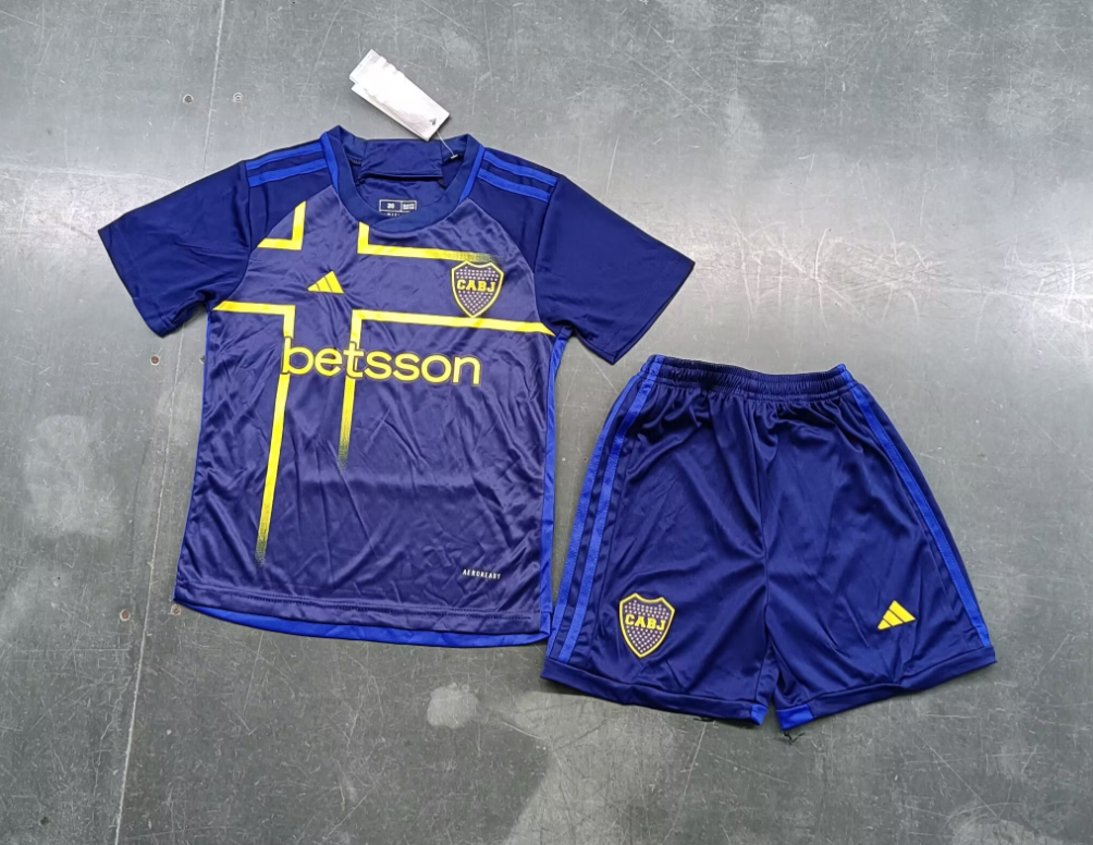 24/25 Boca Juniors Third Away Football Shirt Kids Size Suit-mysite Custom Football Kit- Nextkits