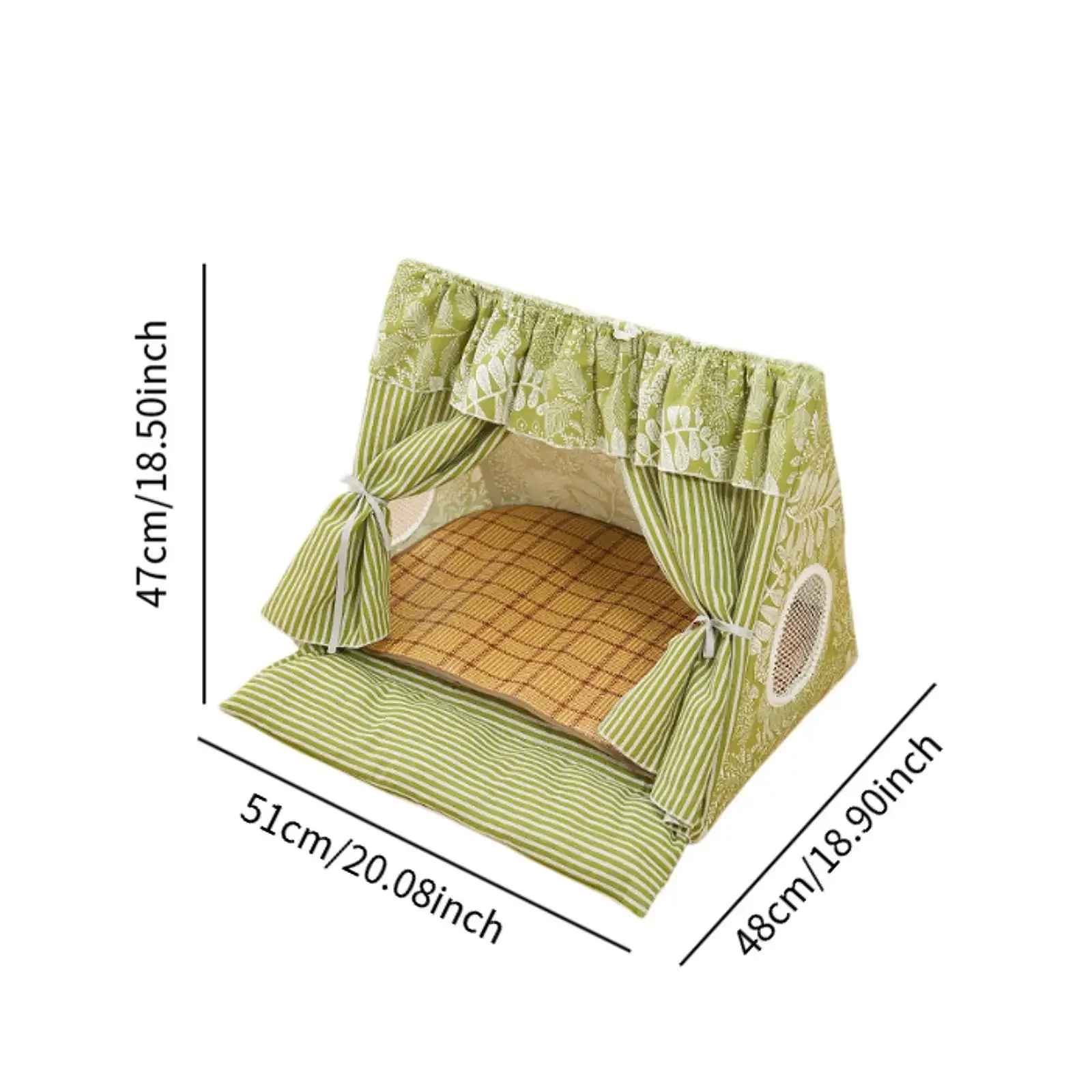 Cat Tent House Dog Tent Summer Cave Cute Nest, Washable Breathable Window Cat Bed Teepee for Cats Kitten