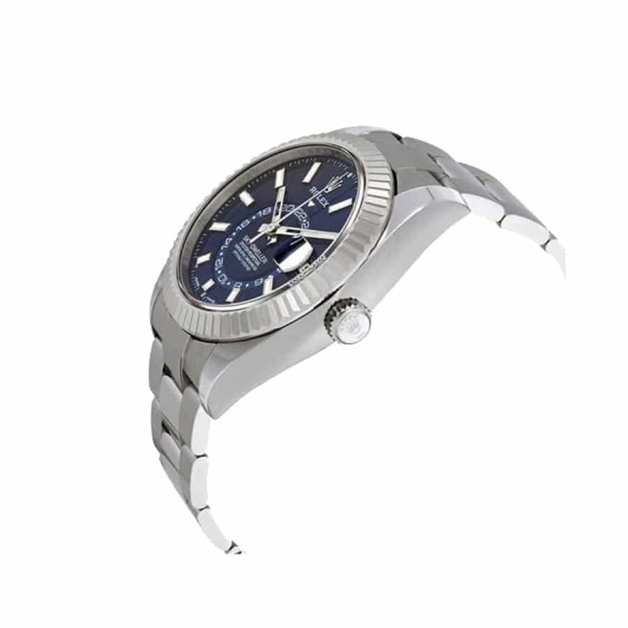 rolex sky dweller blue dial satinless steel 326934 oyster replica rear