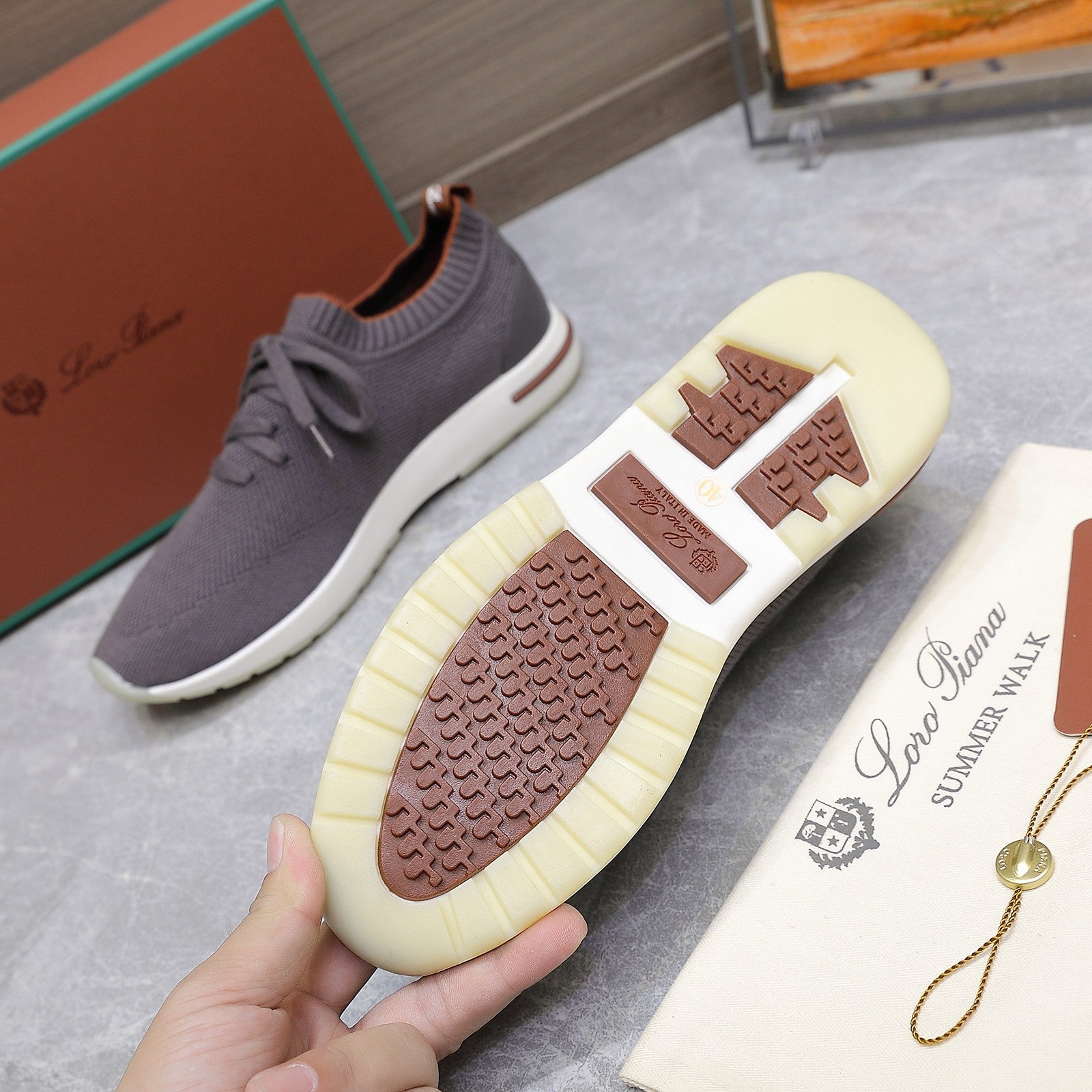 LP LADY FLEXY WALK SNEAKER IN GREY FABRIC、mysite、Cacoeks