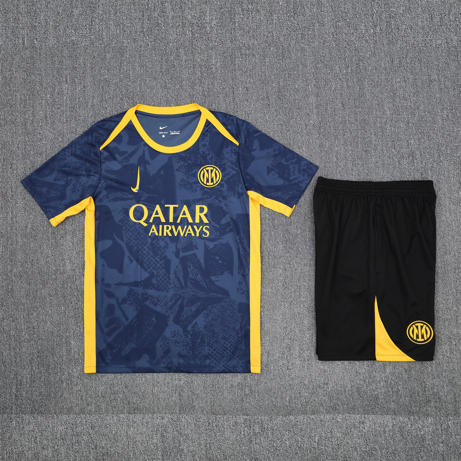 Unitedfootballkit.com | Inter Milan 25-26 Short-Sleeve Training Set - Deep Blue Camouflage -Customize Name, Number and Patch | Worldwide Shipping