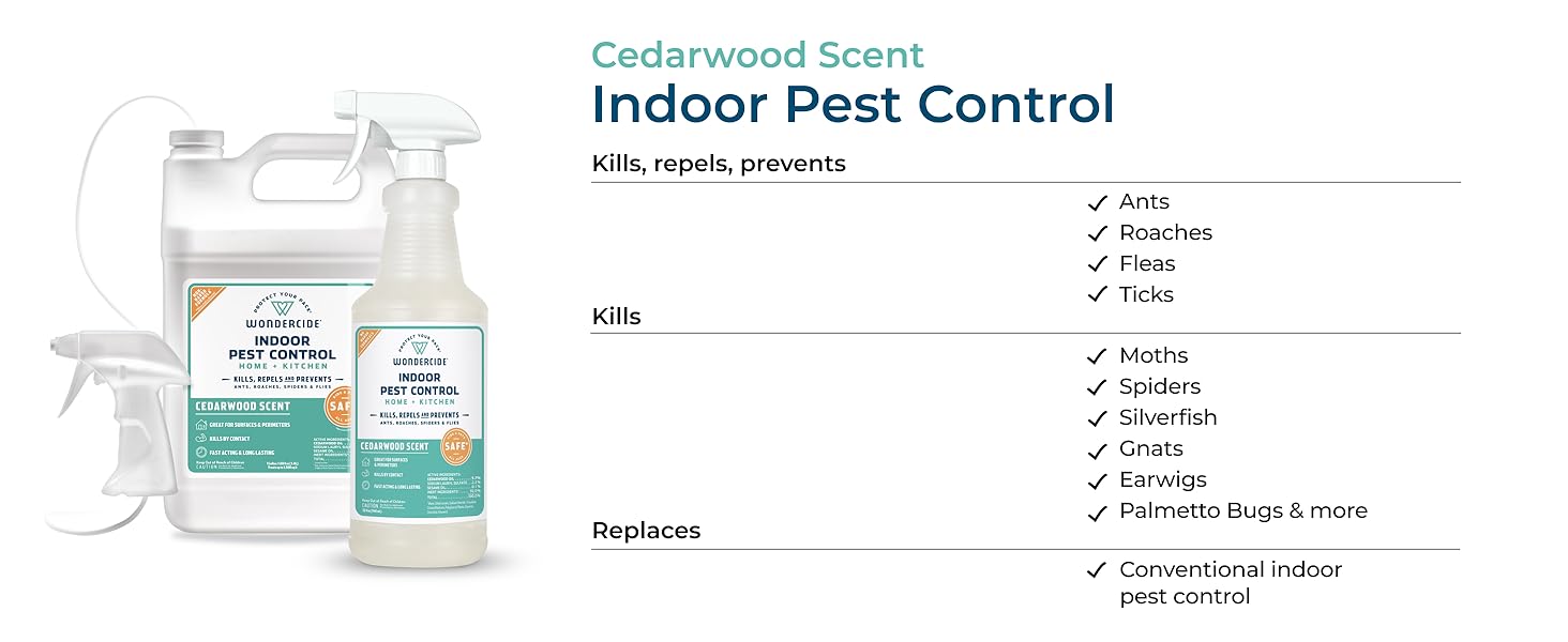 wondercide indoor pest control cedarwood bug killer ant roaches 