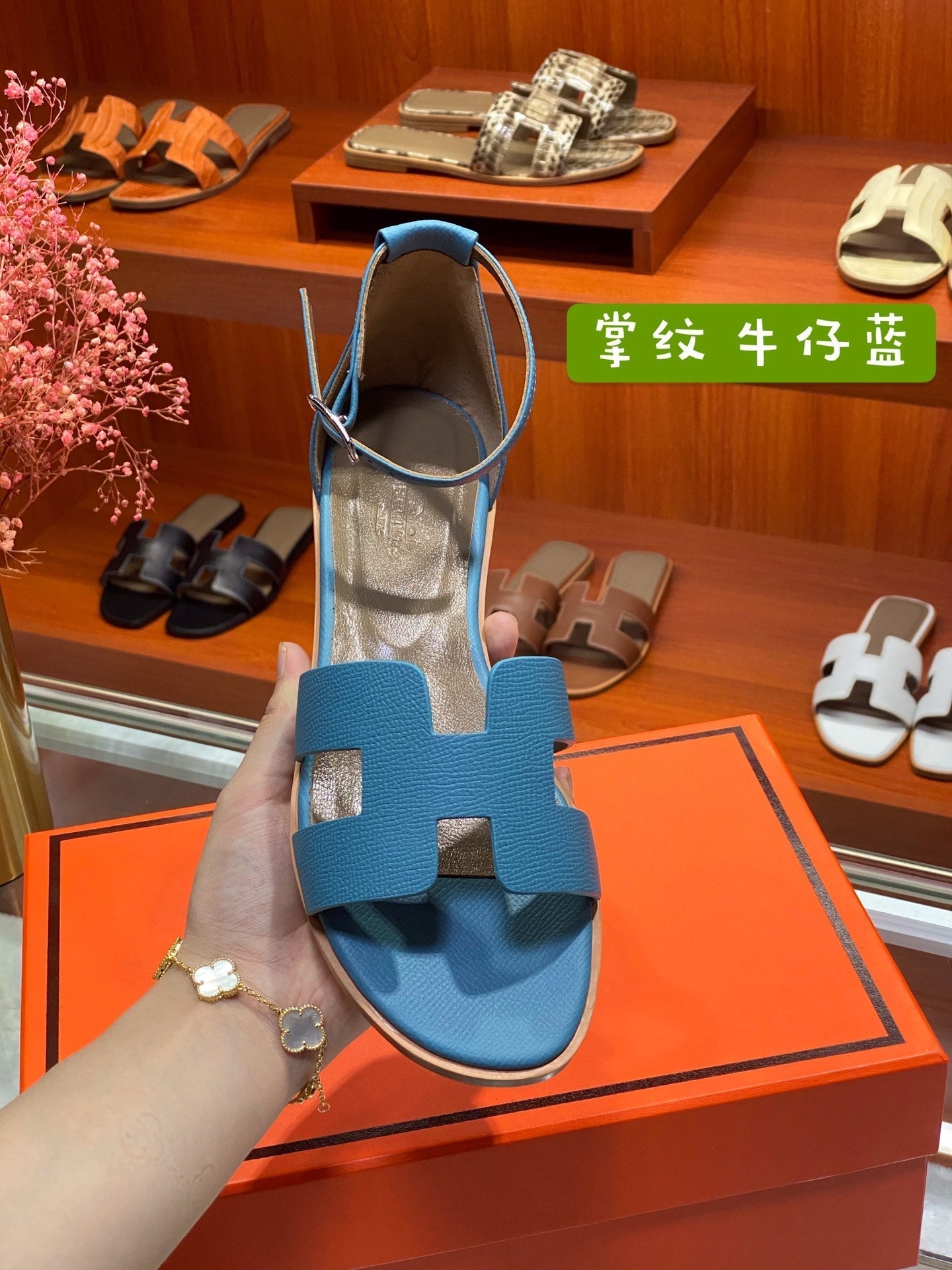 SANTORINI SANDAL CERULEAN CALFSKIN、mysite、Cacoeks