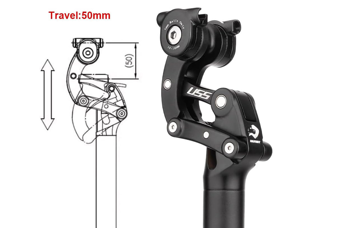 SAFORT USS Suspension Glide Seatpost Shock Absorbing Bike Seatposts、mySite、bearsvspackers