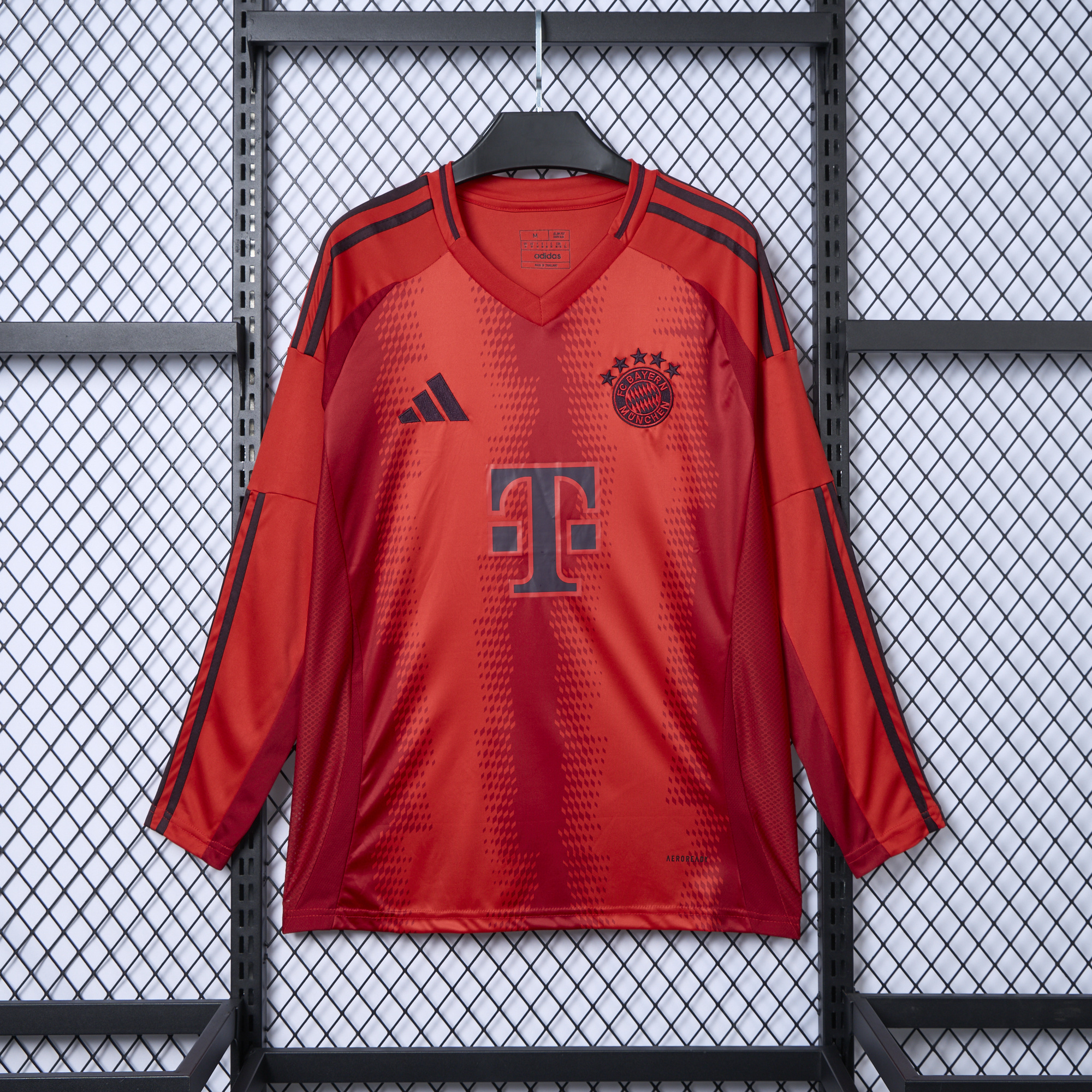 JerseysGala.com | Bayern Munich 24-25 Home Long Sleeve Jersey - Fans Version -Customize Name, Number and Patch | Worldwide Shipping