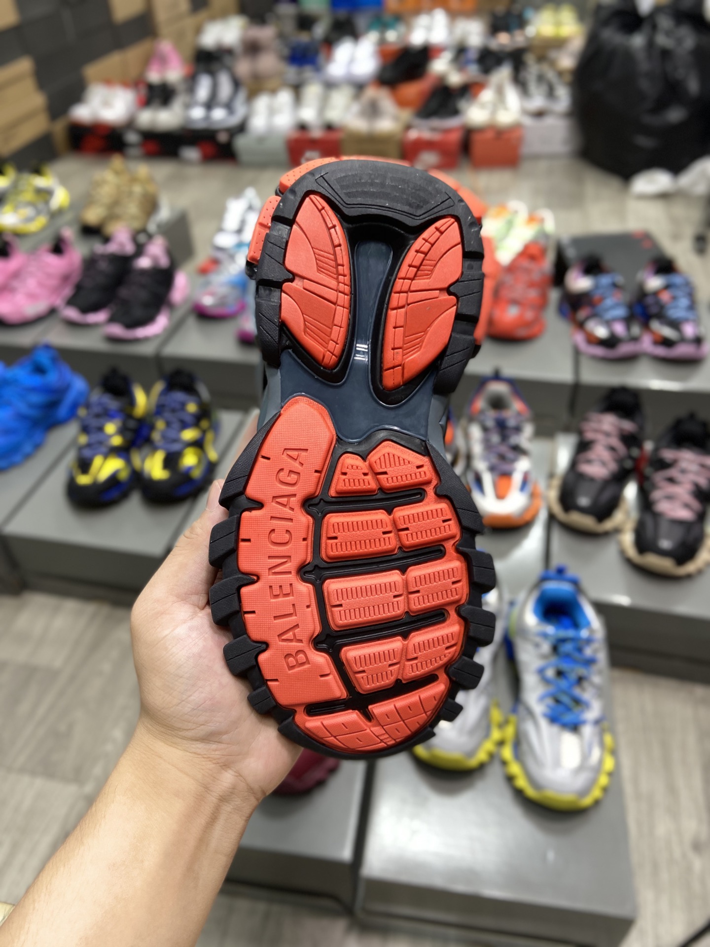 Balenciaga Track Trainer in Dark Grey Orange、mysite、Cacoeks