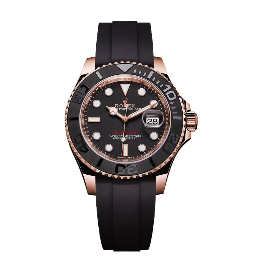 Rolex Yacht-Master 40 116655 SATS Rose Gold Automatic Rubber Black Dial Replica-fasswatch
