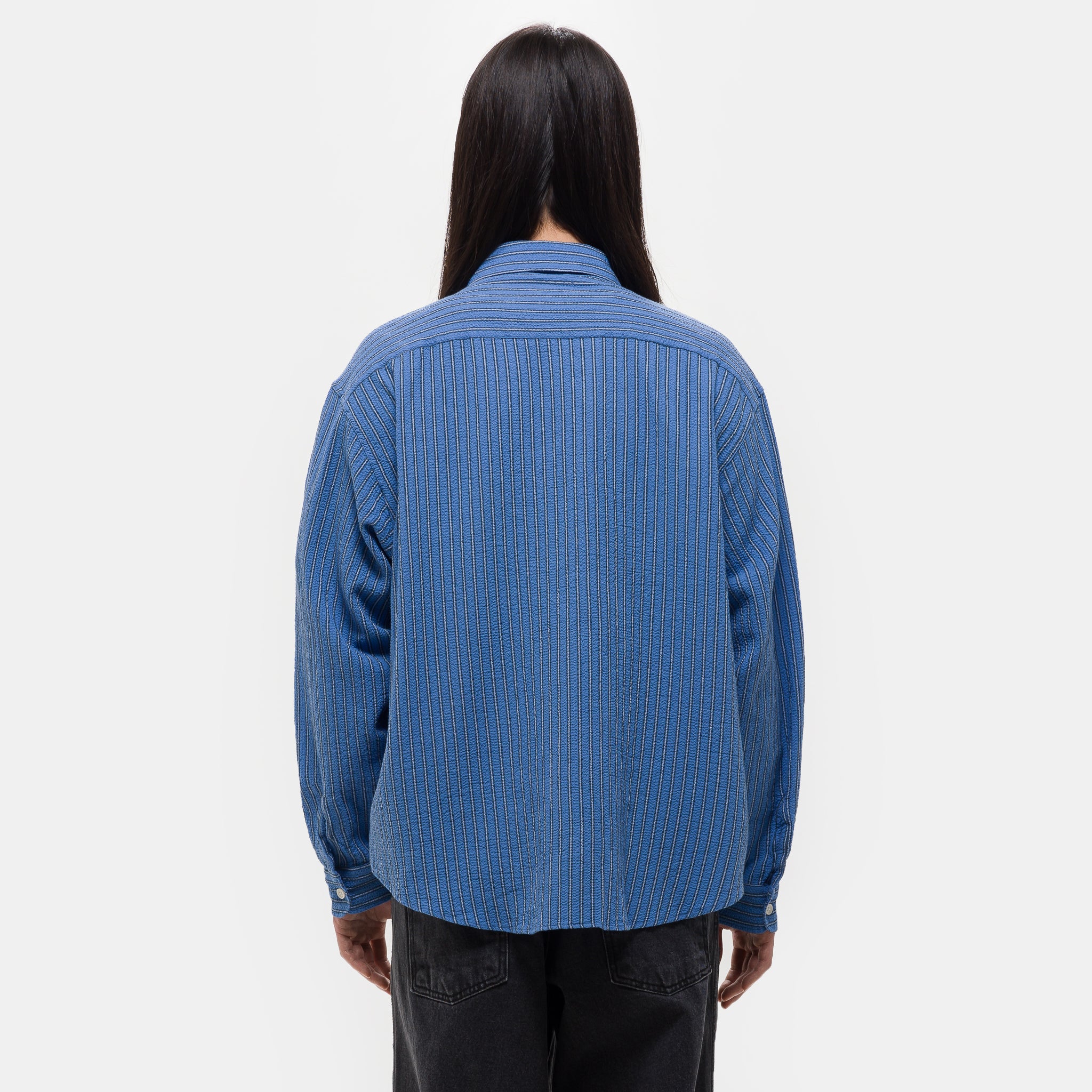 Vacation Shirt in Textured Business Stripe