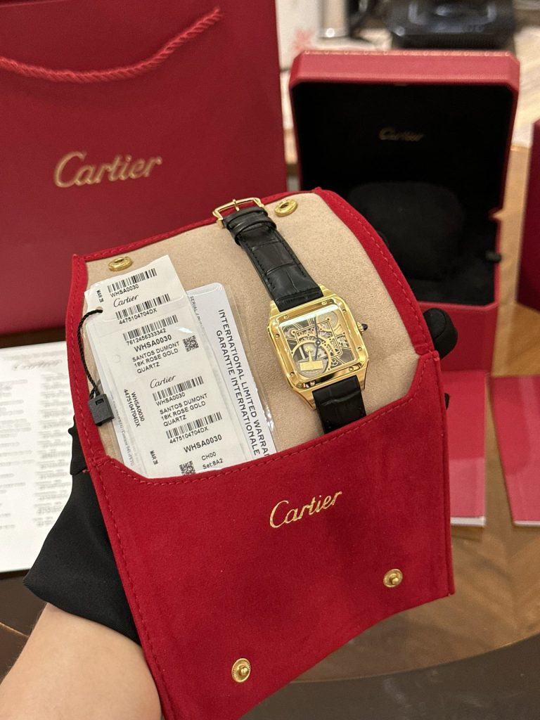 Đồng Hồ Cartier Nam Replica 11 Santos WHSA0031 Máy Pin Thuỵ Sỹ 31x43mm (2)