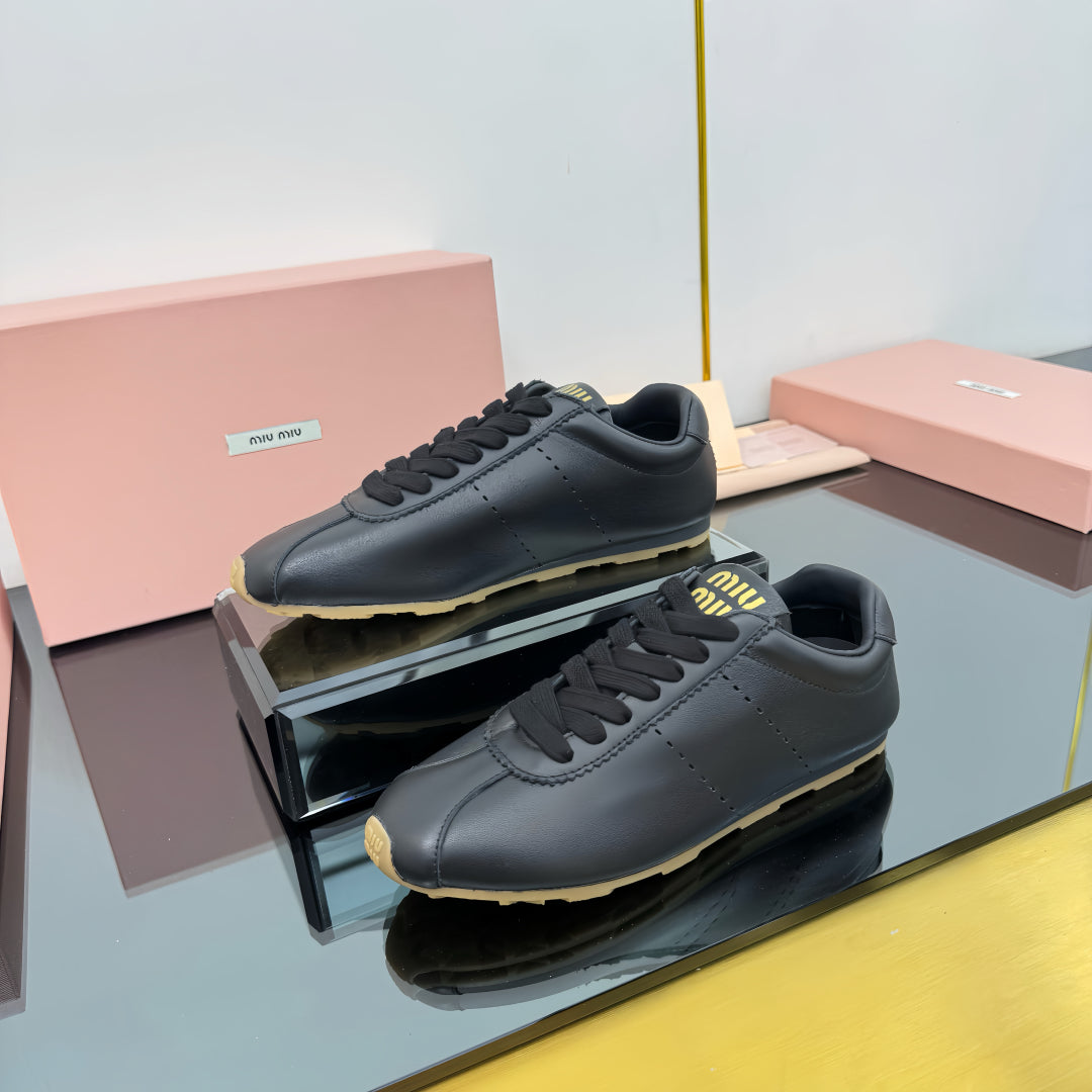 PLUME NAPPA SNEAKERS IN BLACK CALFSKIN、mysite、Cacoeks