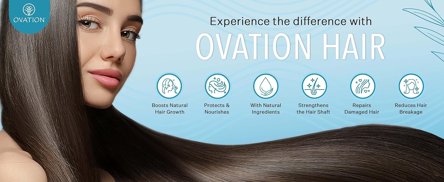 ovation hair, cell therapy hair scalp treatment, hydrate, soften, lightweight, sulfate paraben free