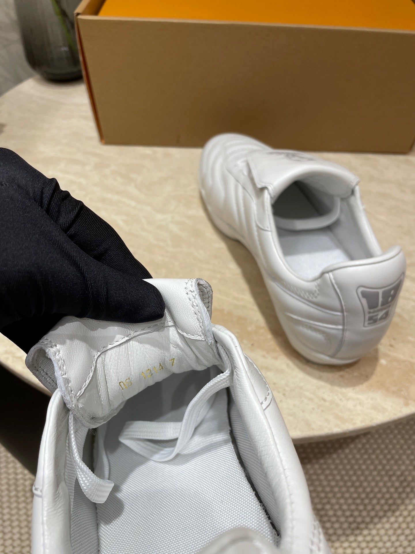 FOOTPRINT SOCCER SNEAKER IN WHITE CALFSKIN、mysite、Cacoeks