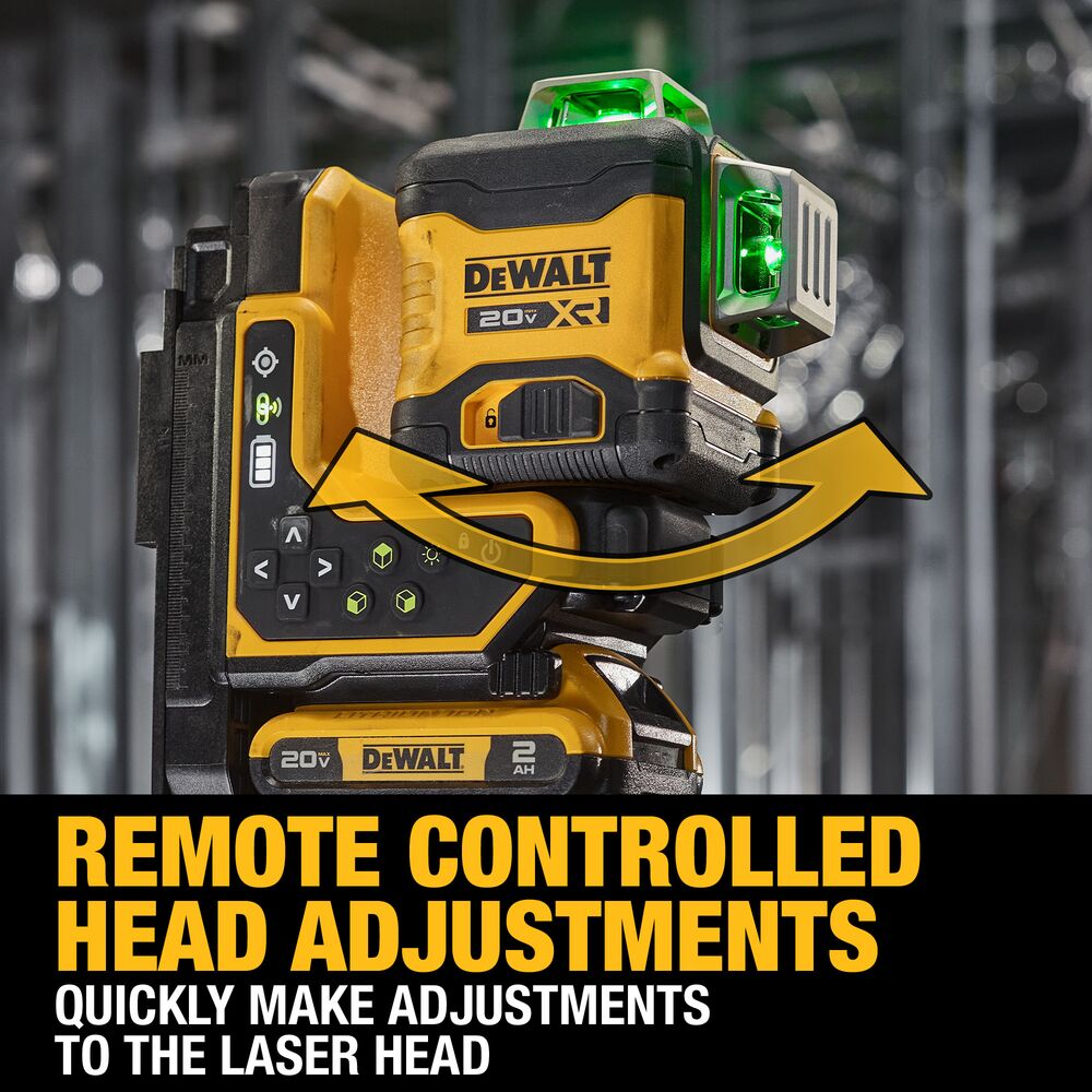 DEWALT 20V MAX* XR&reg; Remote Control 360&deg; Line Laser Kit DCLE34035D1