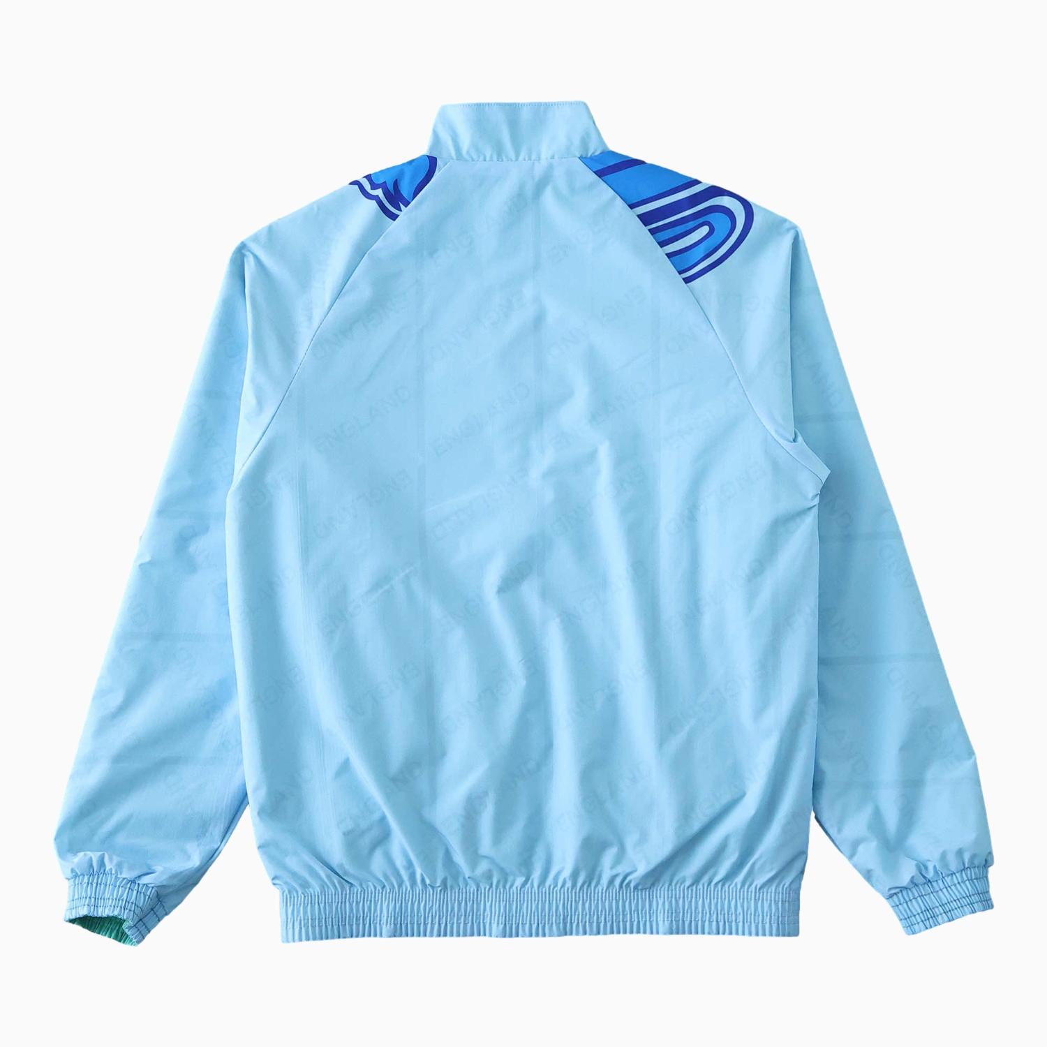 Funinjersey-Retro England 1992 Third Double Sided Reversible Windbreaker - Blue & Green