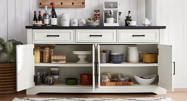 2 Large Double-door Storage Cabinet