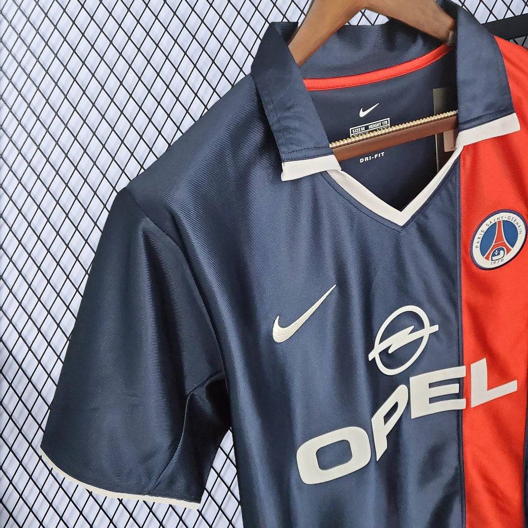 ManixJersey.com | Retro Paris Saint-Germain PSG 2001-02 Home Jersey -Customize Name, Number and Patch | Worldwide Shipping