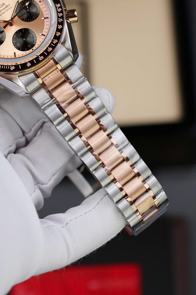 Đồng Hồ Omega SpeedMaster Chế Tác MoonWatch Demi Vàng Hồng 42mm (2)