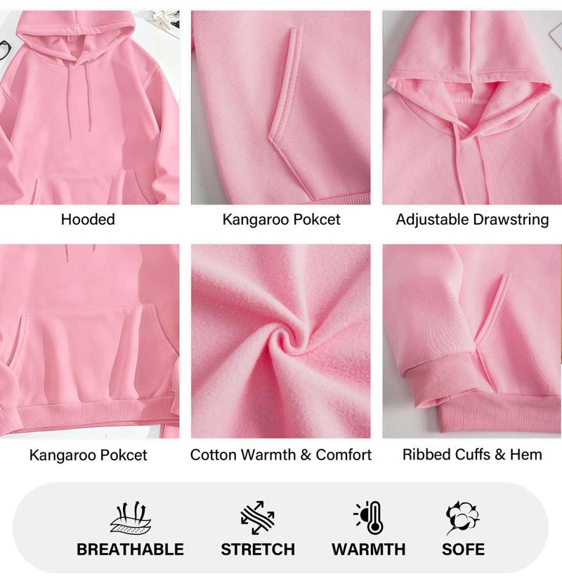 Women's Pink Heart Print Hair And Sunglasses Hoodie And Drawstring Track Pants Set, Casual Sportswear, Long-Sleeved Hooded Jacket And Pants, Suitable For Autumn And Winter, Everyday Wear, Indoor And Outdoor Sportswear, Casual Sportswear.