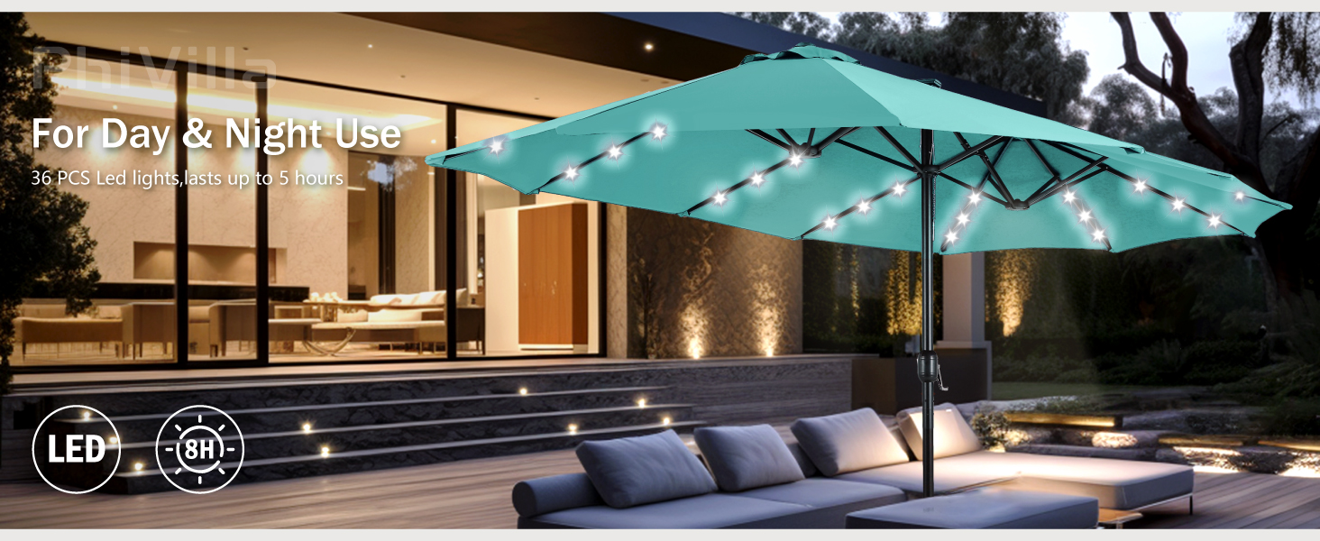 patio umbrella with light