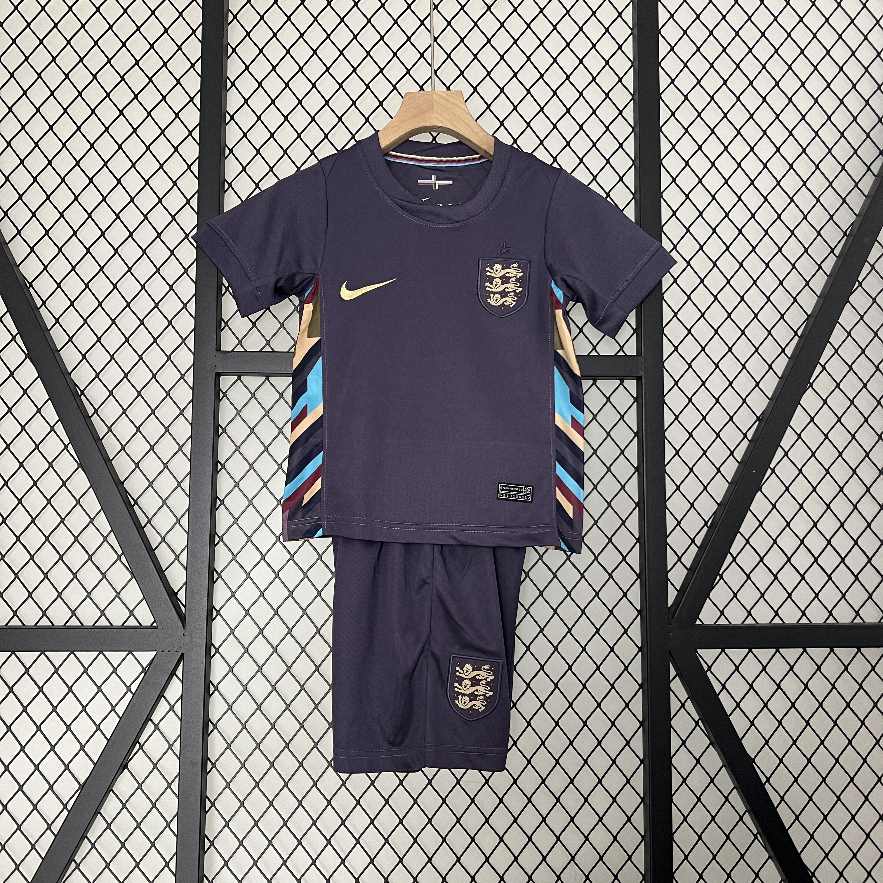 GlobeJersey-England 2024 Away Stadium Kids Kit