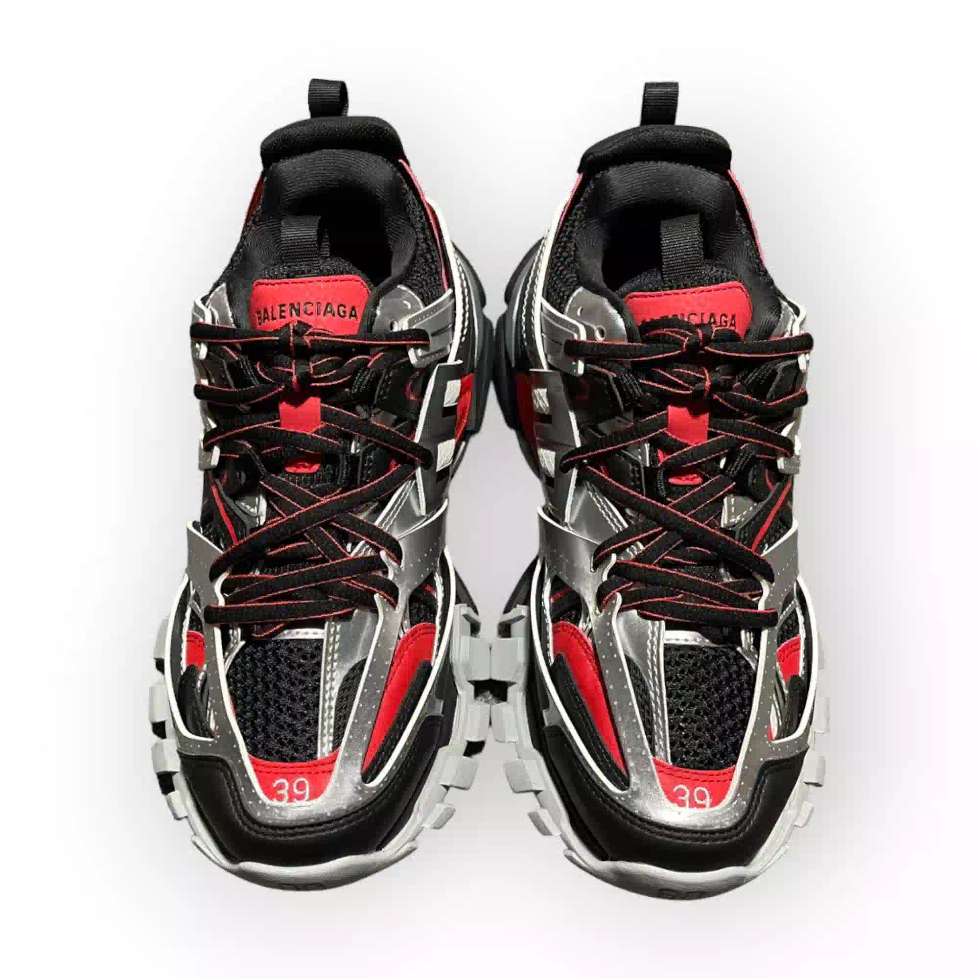 Balenciaga Track Sneaker In Black Red Silver、mysite、Cacoeks