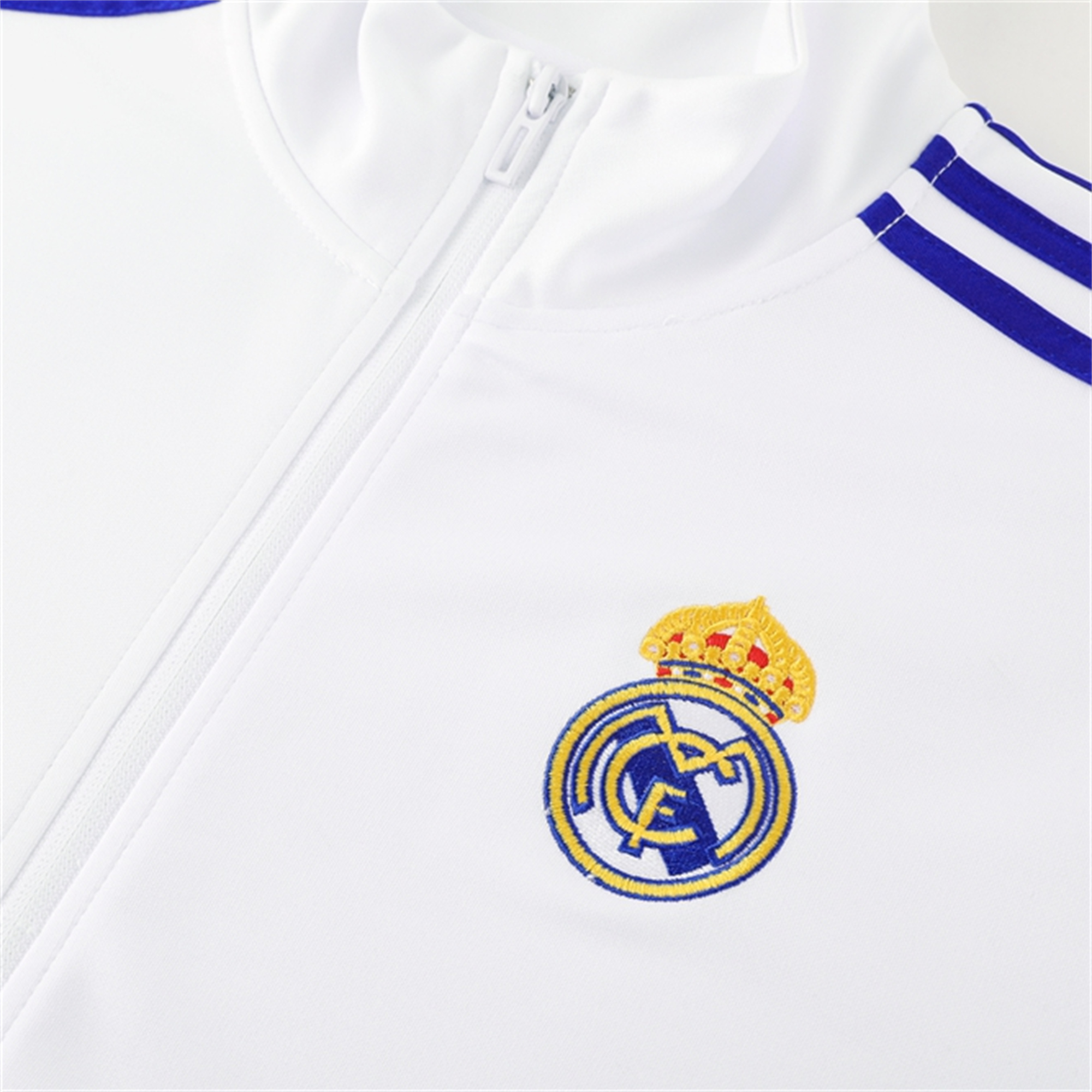 JerseysGala.com | Real Madrid 24-25 Jacket Training Tracksuit - Blue & White -Customize Name, Number and Patch | Worldwide Shipping