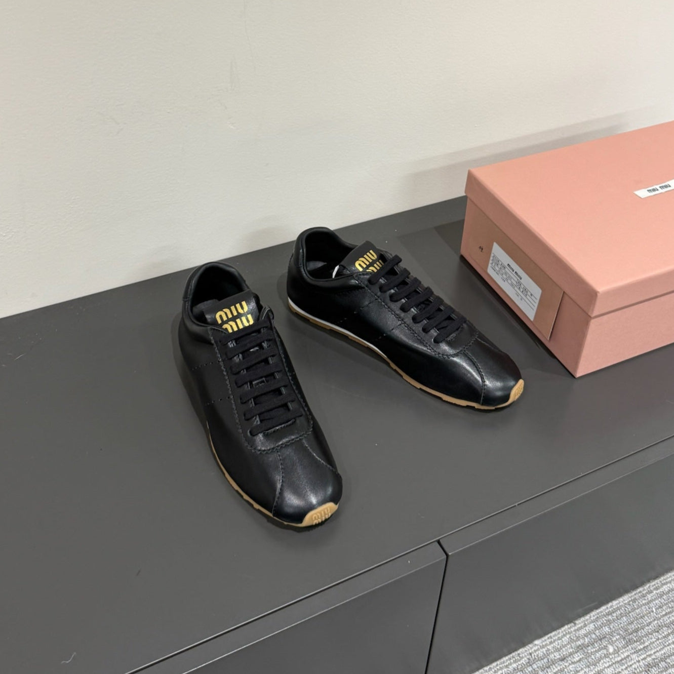 PLUME NAPPA SNEAKERS IN BLACK LAMBSKIN、mysite、Cacoeks