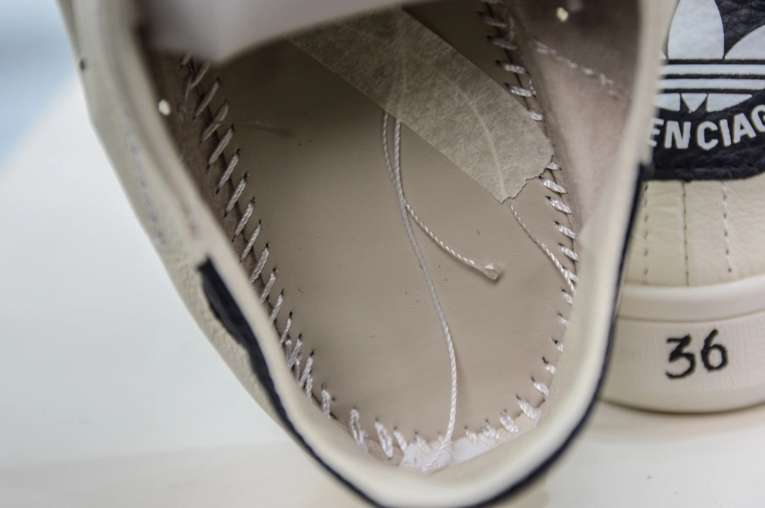Balenciaga x Adidas Stan Smith Sneaker in Off White Black、mysite、Cacoeks
