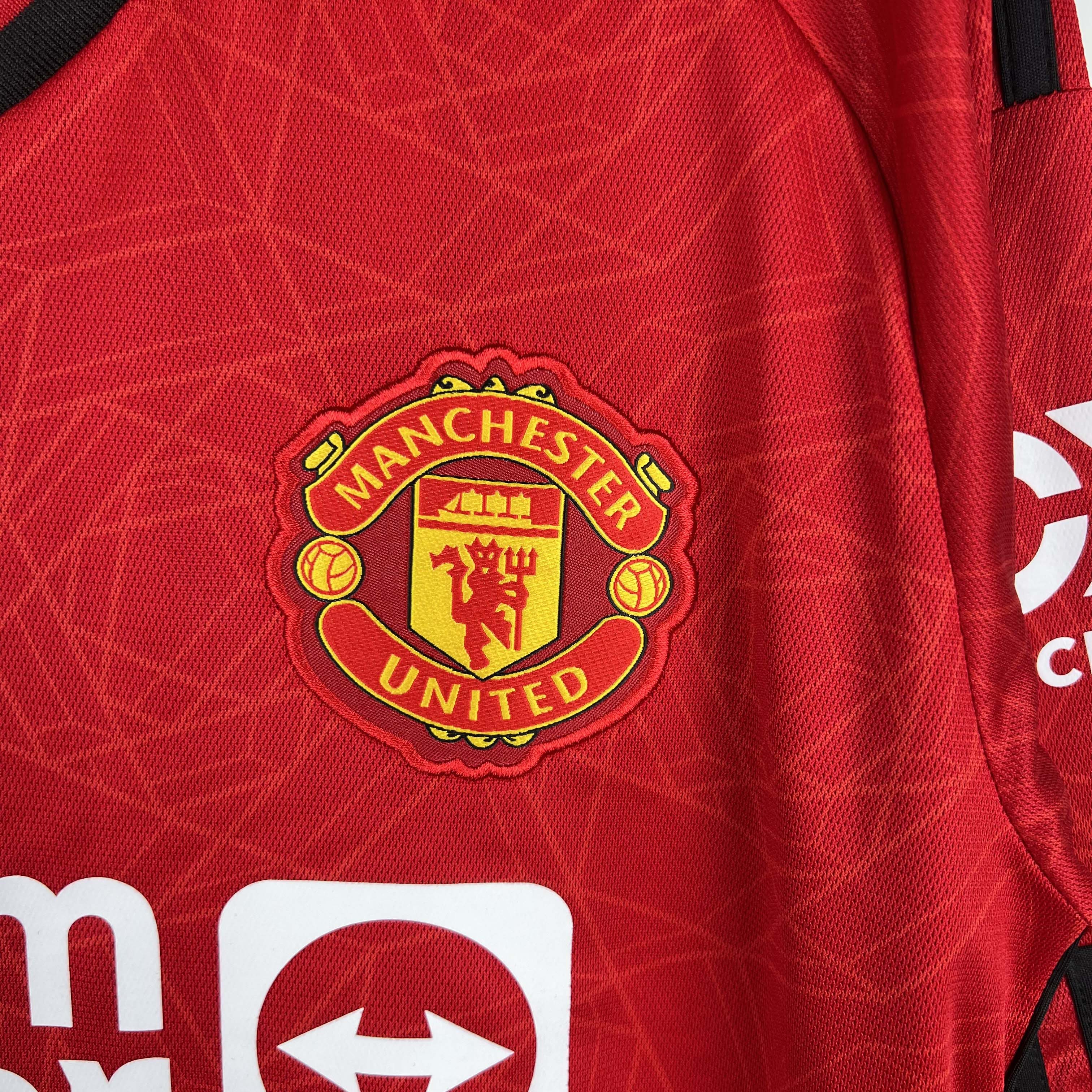 2023/2024 Long Sleeve Manchester United Home Football Shirt 1:1 Thai Quality:football jersey mysite: unitedjerseyfootball 邓江浪:football