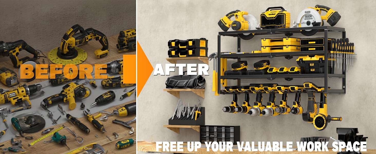 tool holder drill organizer wall mount