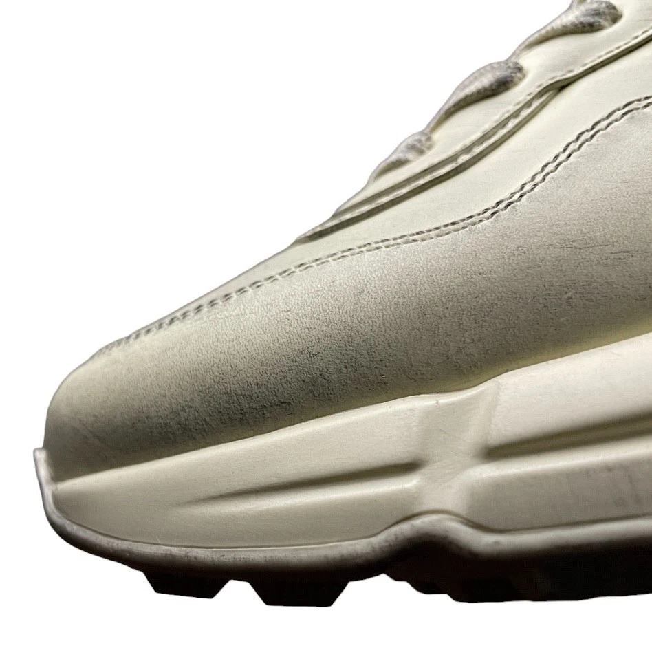 Gucci Rhython Distressed Leather Sneaker Ivory、mysite、Cacoeks