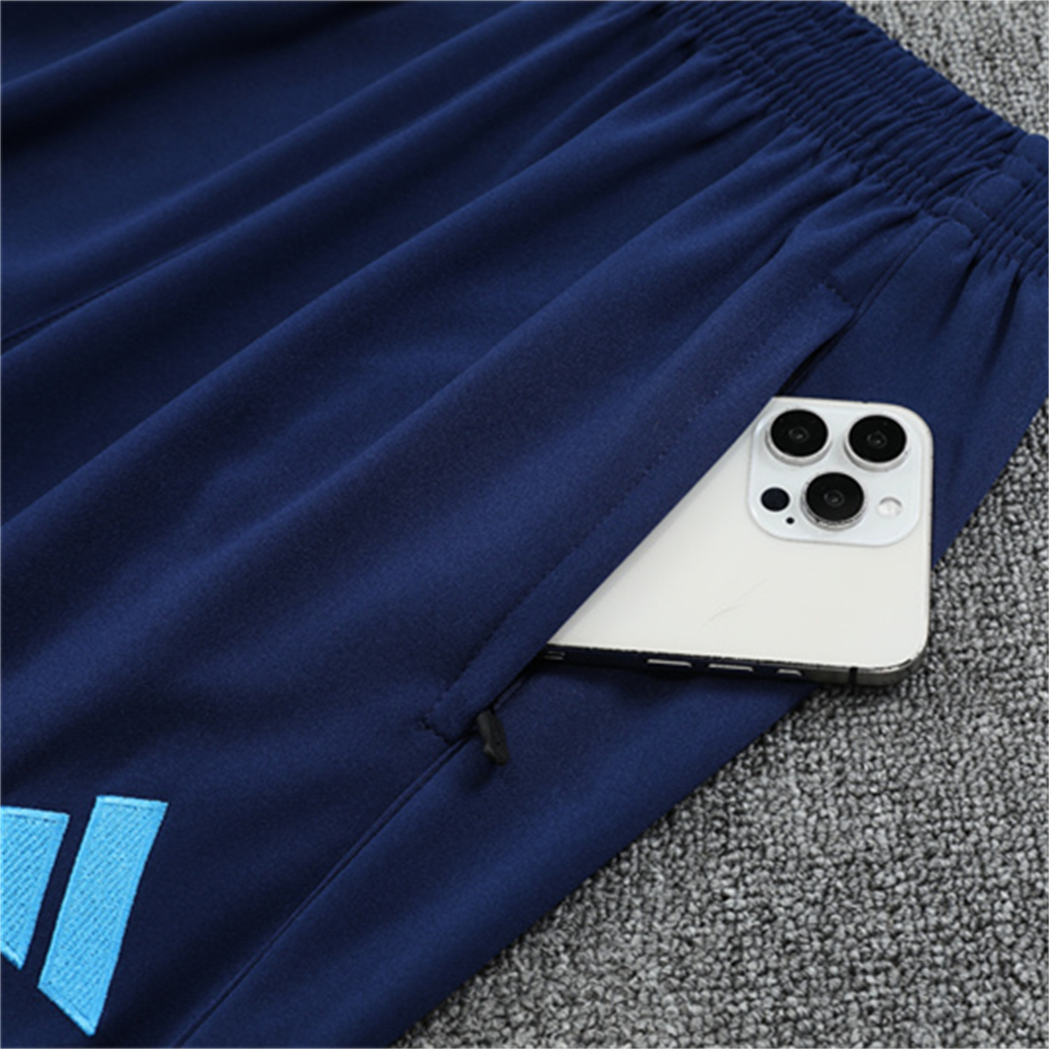 UltraTrikot-Real Madrid 25-26 Long Sleeves Training Set - Blue-Gray Camouflage Top & Blue Pants